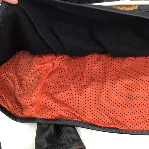 Harley Davidson Women’s Leather Biker Jacket Embroidered Fleece Liner Size Small - Picture 7 of 10